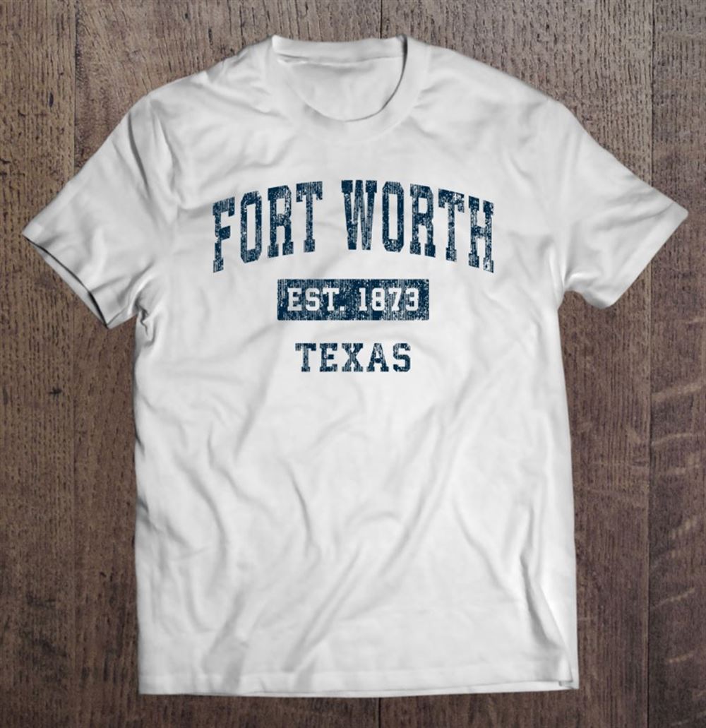 Best Fort Worth Texas Tx Vintage Sports Design Navy Print 