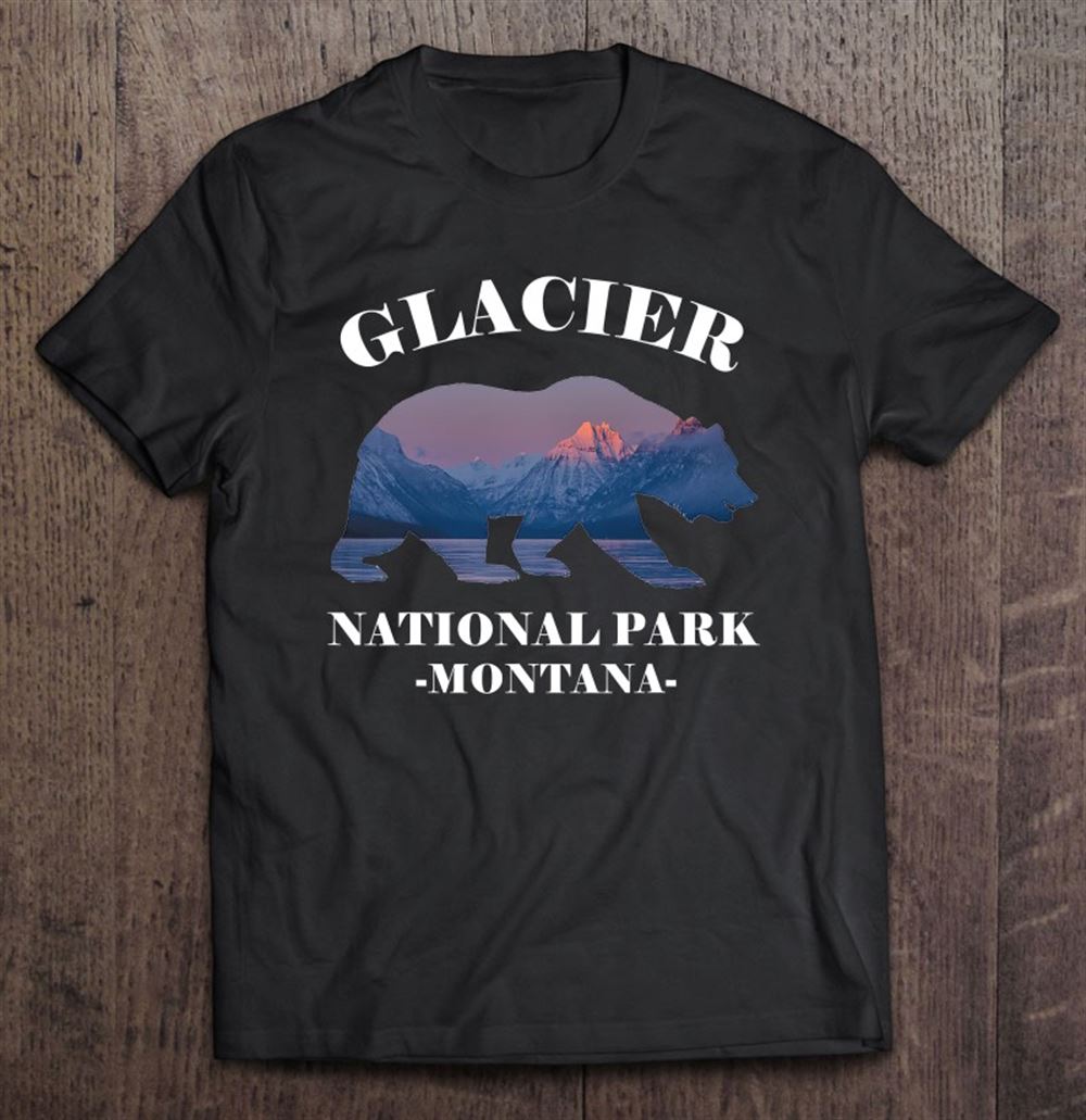 Awesome Glacier National Park Montana Bear Souvenir Us Parks 