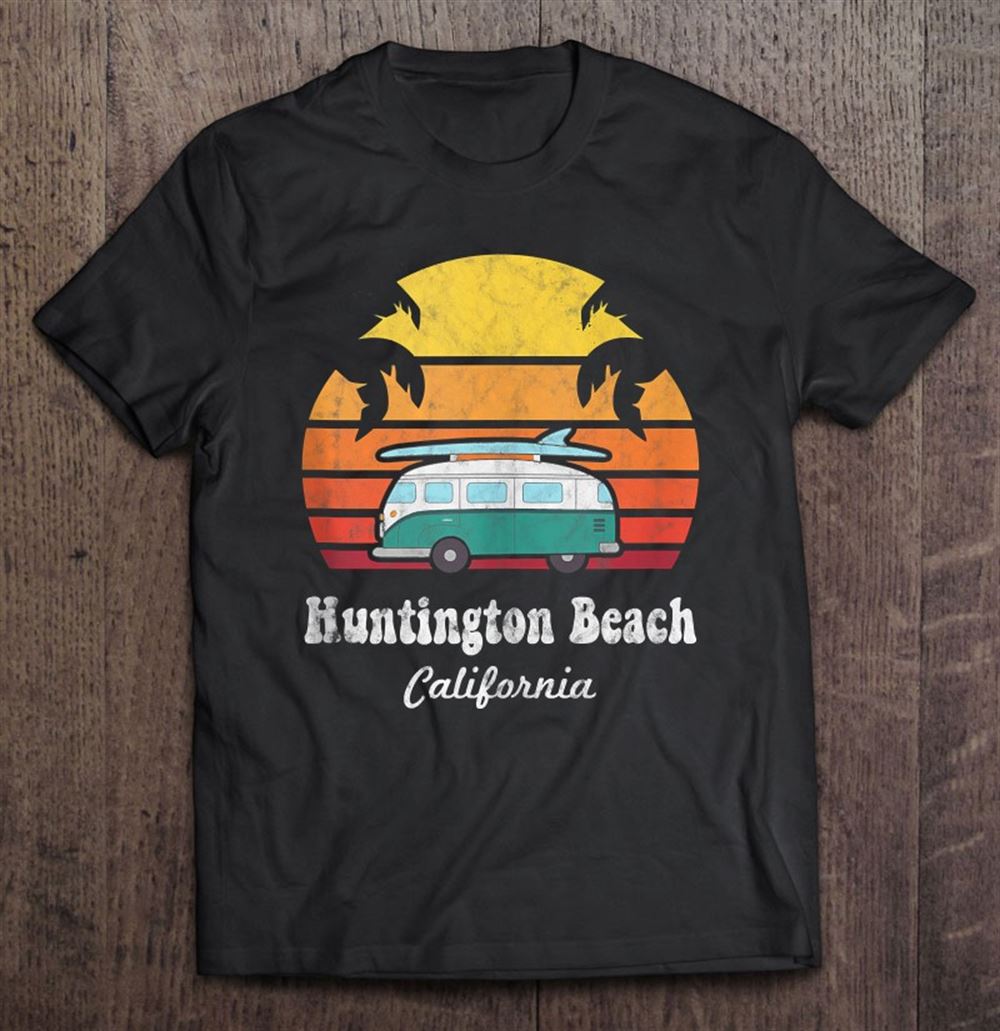 High Quality Huntington Beach Souvenir Retro California Men Women Clothes 