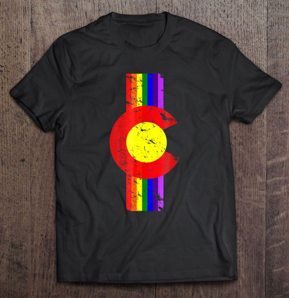 Attractive Lgbt Gay Pride Shirt-colorado Home Pride Lgbt Flag 