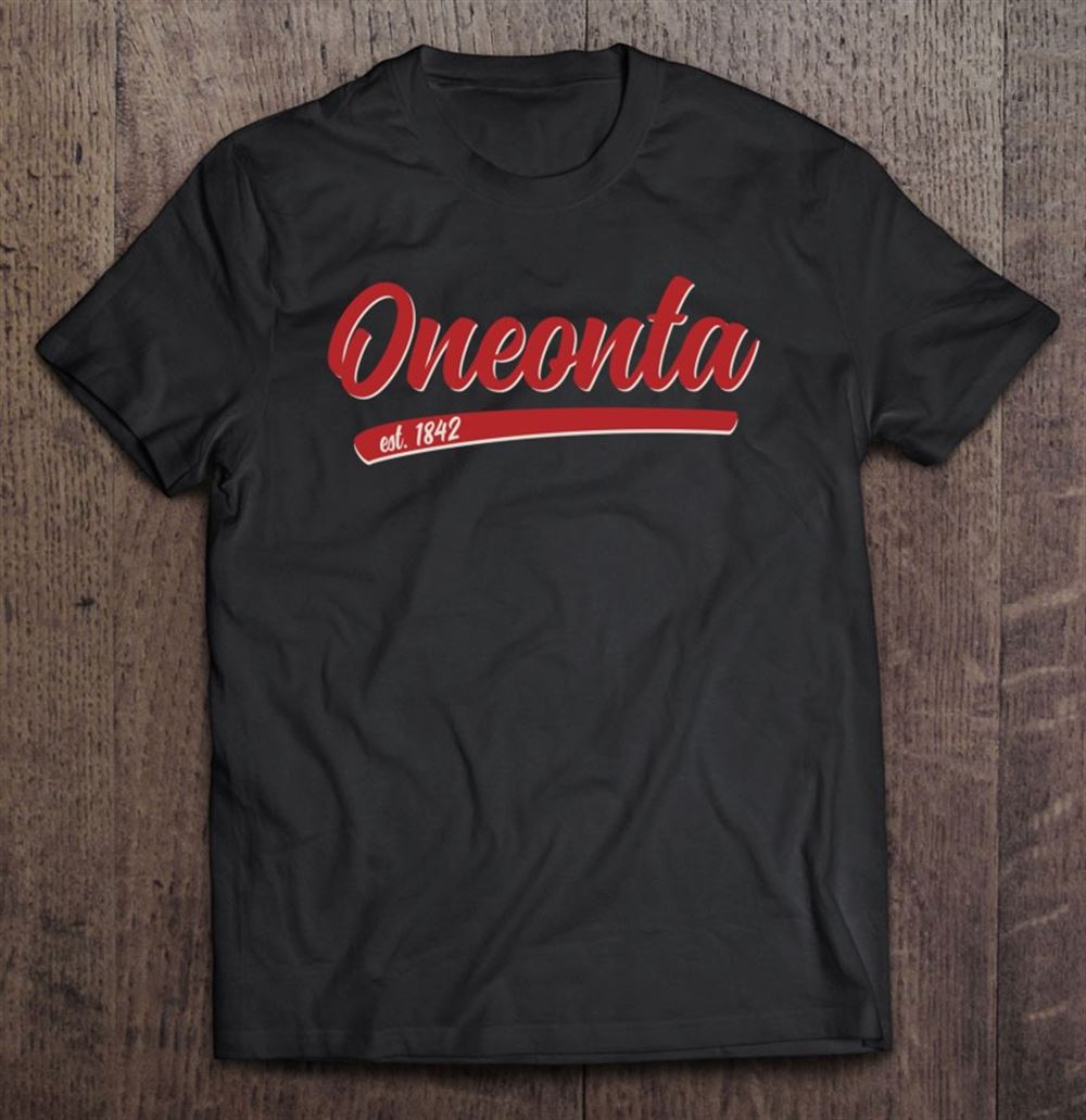 Limited Editon Oneonta New York Baseball Style Red Text 