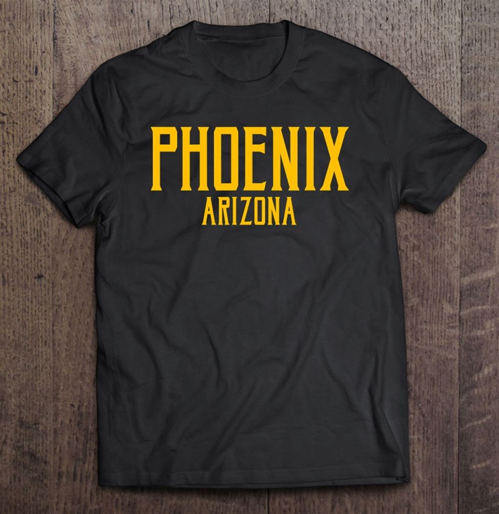 Awesome Phoenix Arizona Az Vintage Text Amber Print 