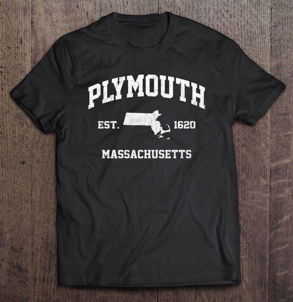 Attractive Plymouth Massachusetts Ma Vintage State Athletic Style 