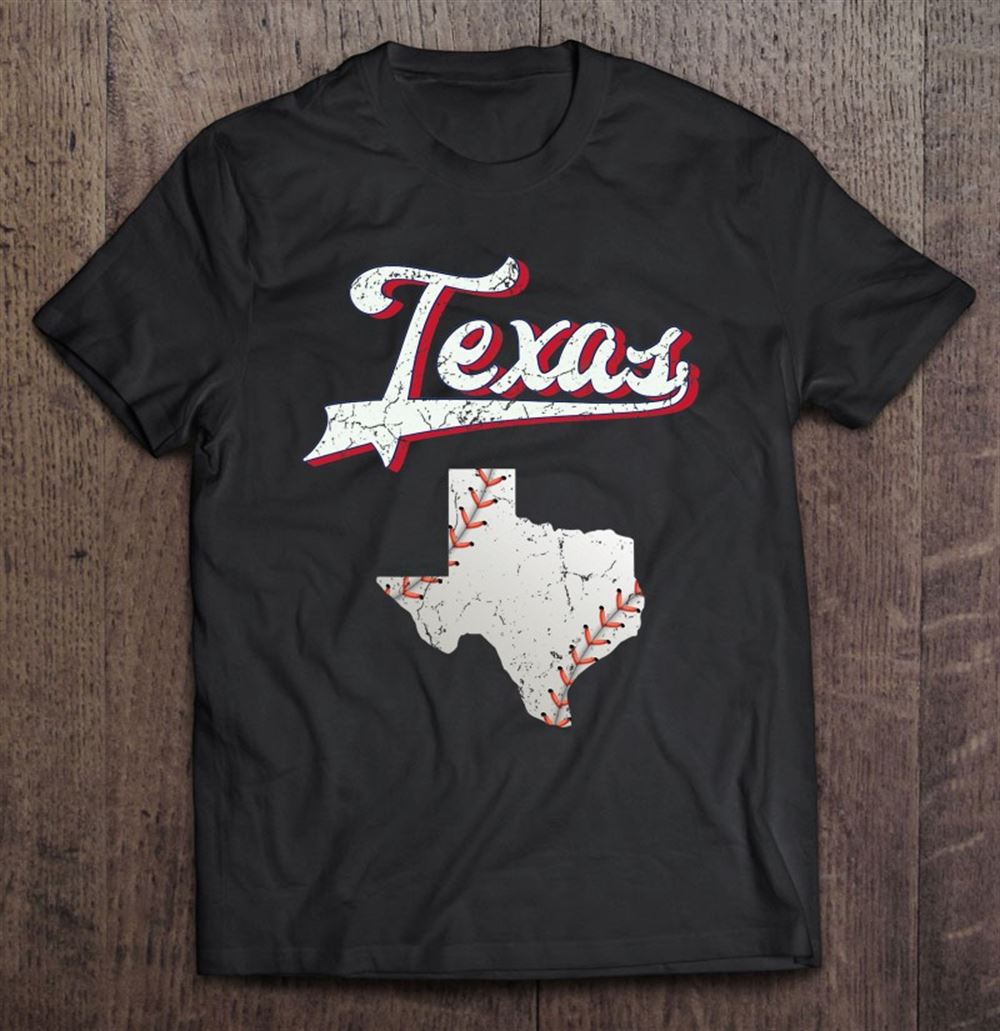Happy Texas Baseball T Game Day Vintage Ranger Distressed 