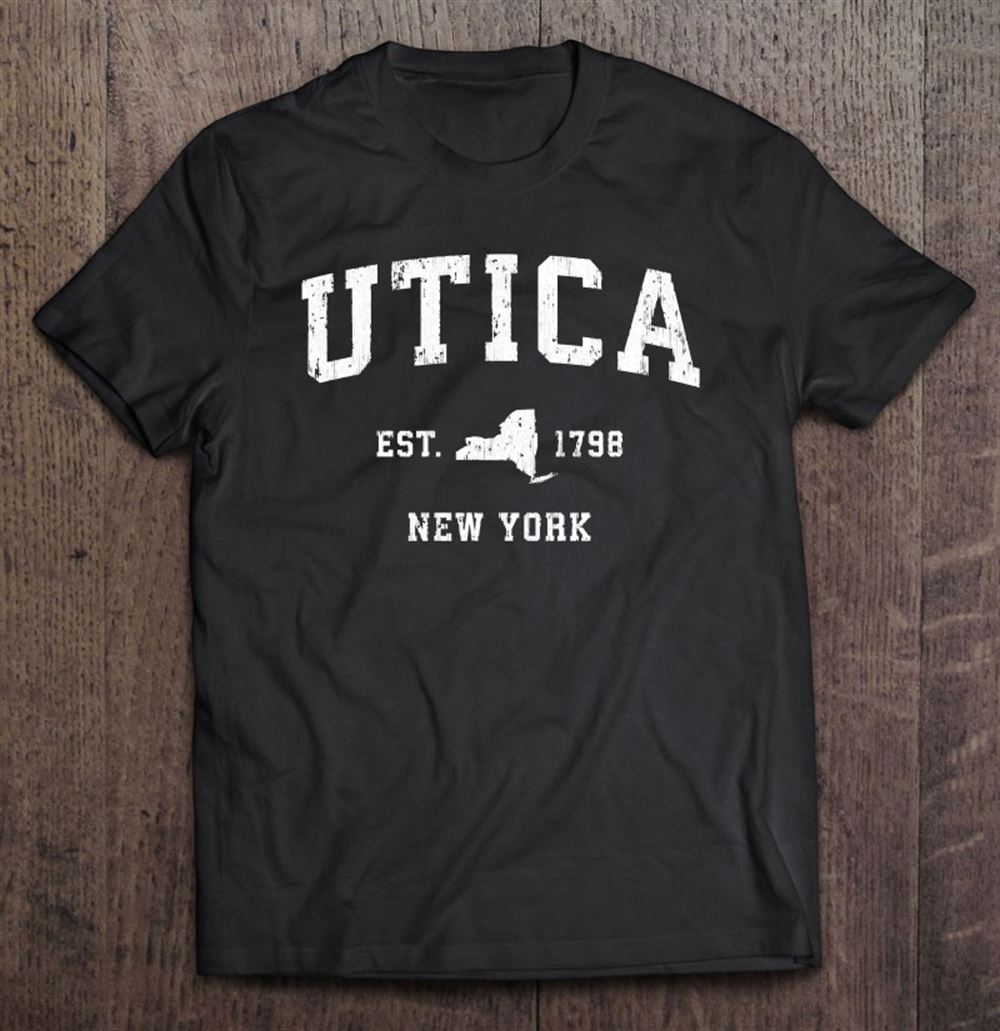 Limited Editon Utica New York Ny Vintage Athletic Sports Design 