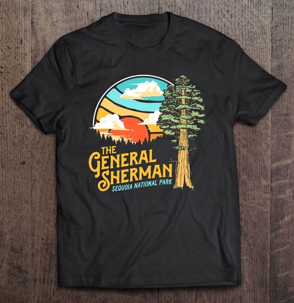 Interesting Vintage General Sherman Sequoia National Park Retro Graphic 