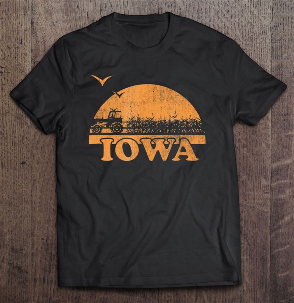 Happy Vintage Iowa 70s 80s Sunrise Iowa Distressed 