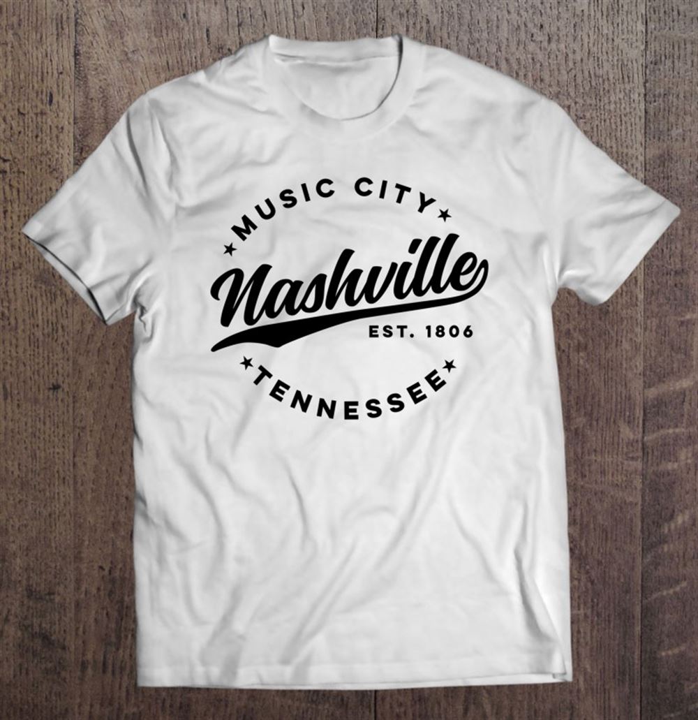 Limited Editon Vintage Nashville Tennessee Music City Retro Usa Black 
