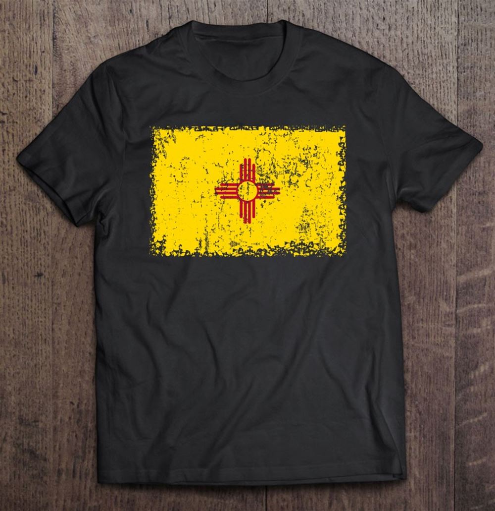 Great Vintage Zia Sun Symbol Distressed Zia Sun New Mexico Flag 