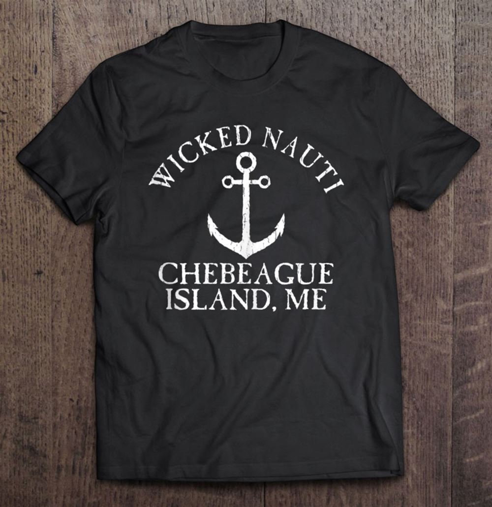 Amazing Wicked Nauti Chebeague Island Nautical Distressed Tank Top 