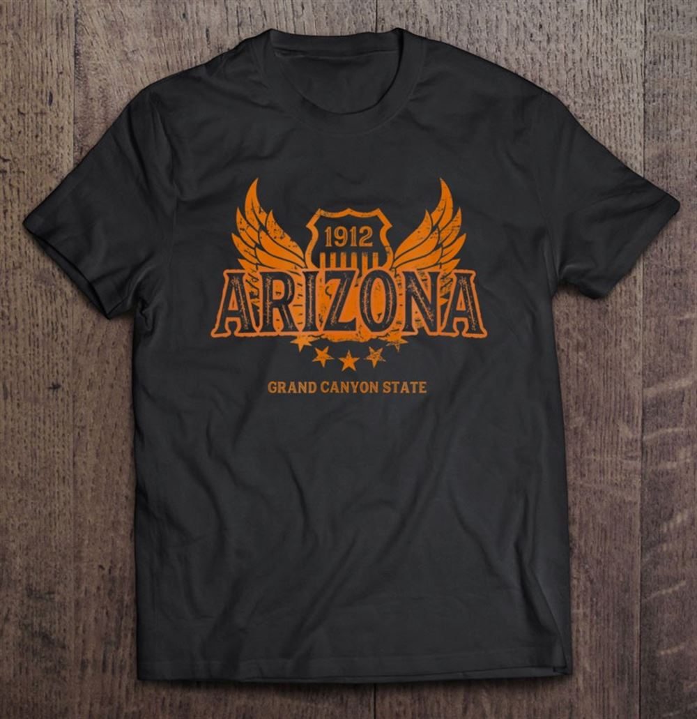 Amazing Arizona Az Vintage Motorcycle Winged Biker Tee 