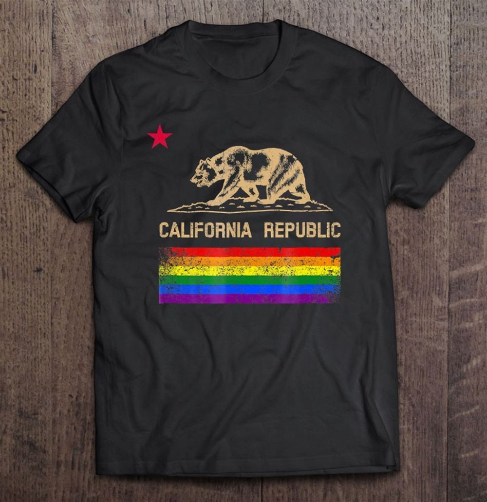 Gifts California Bear Flag Pride Shirt Lgbt Rainbow 