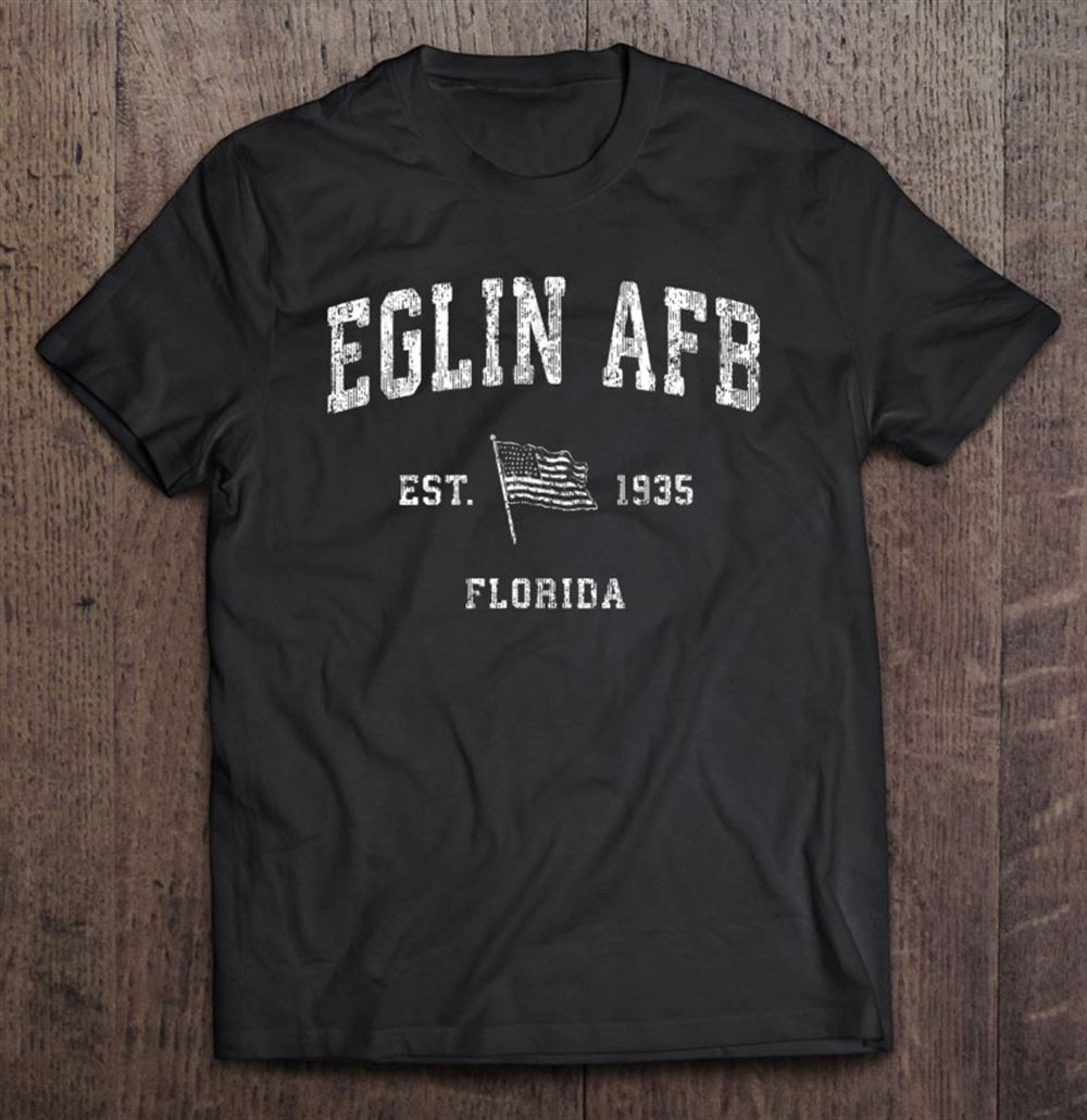 High Quality Eglin Afb Florida Fl Vintage Us Flag Sports 