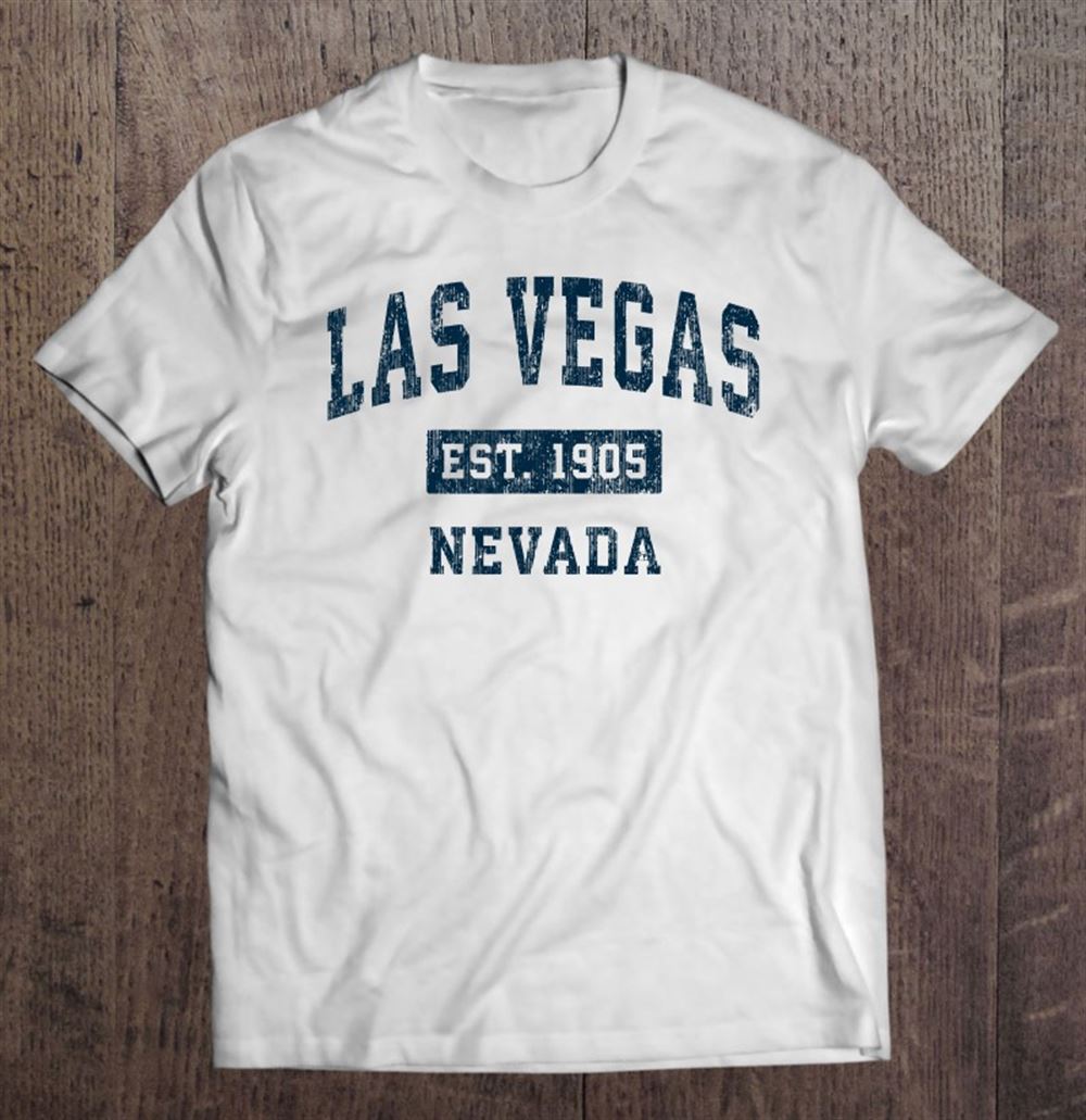 Great Las Vegas Nevada Nv Vintage Sports Design Navy Print 
