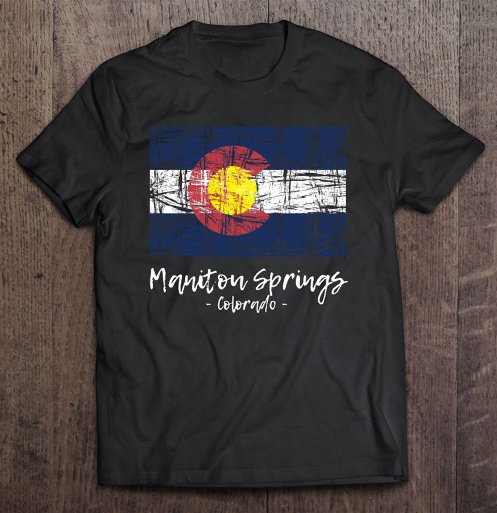 Attractive Manitou Springs Colorado Tshirt Co State Flag 