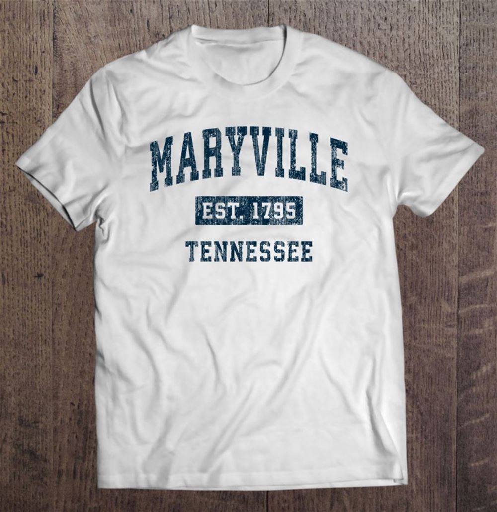 Special Maryville Tennessee Tn Vintage Sports Design Navy Print 