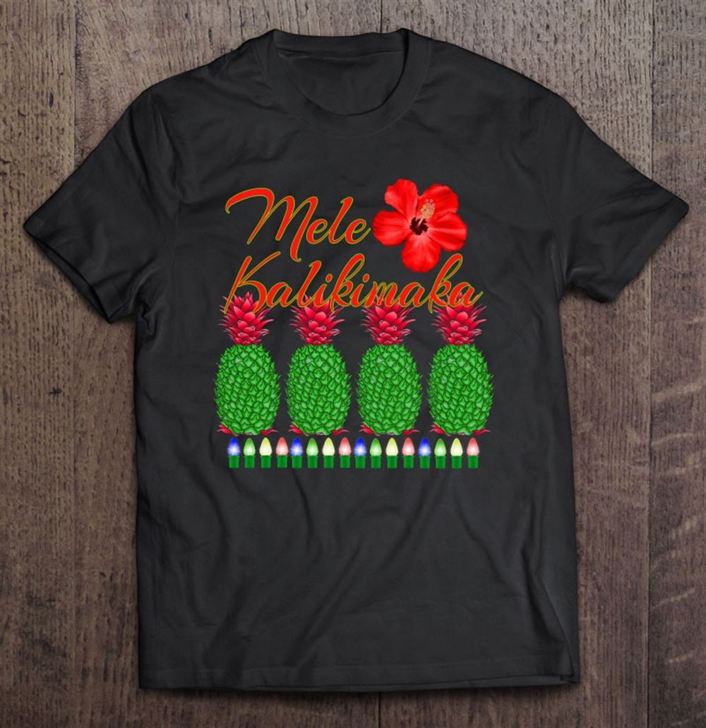 Awesome Mele Kalikimaka Xmas Holiday Pineapple Pullover 