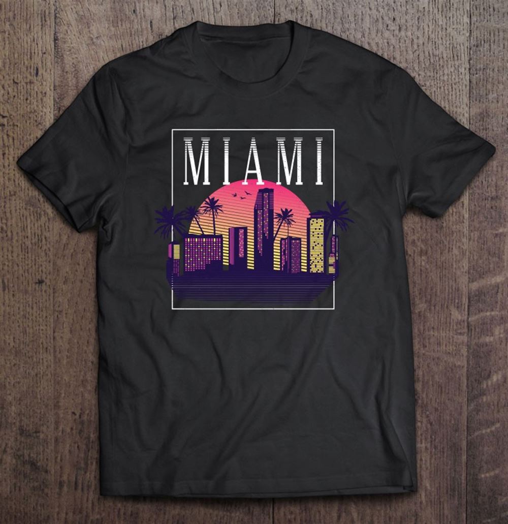 Amazing Miami Skyline Vintage Retro Florida Souvenir Gift 