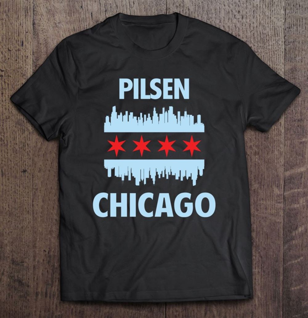 Promotions Pilsen Chicago Flag Skyline Pullover 