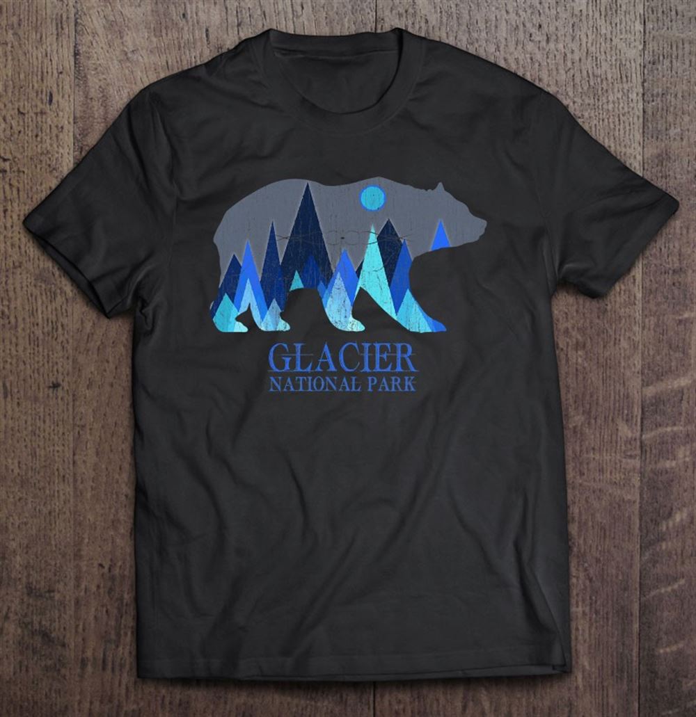 Promotions Retro Glacier Grizzly Bear Glacier National Park 