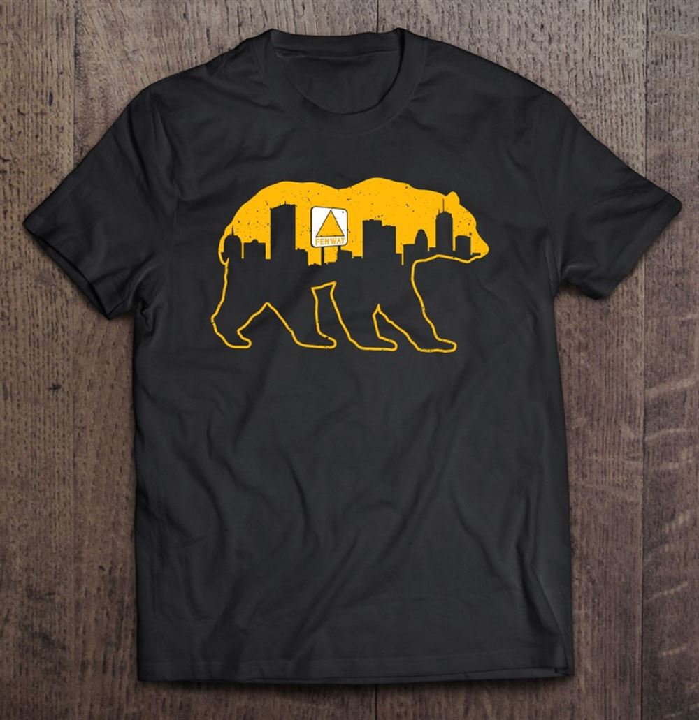 Limited Editon Vintage Fear The Bear Beware Of Boston Skyline Gift 