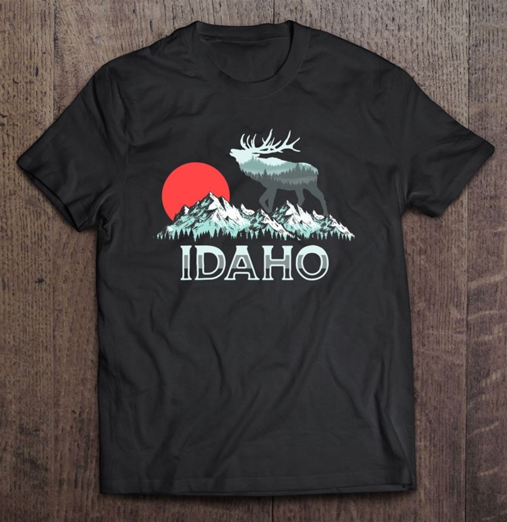 Gifts Vintage Idaho Elk Conservation Retro Graphic 