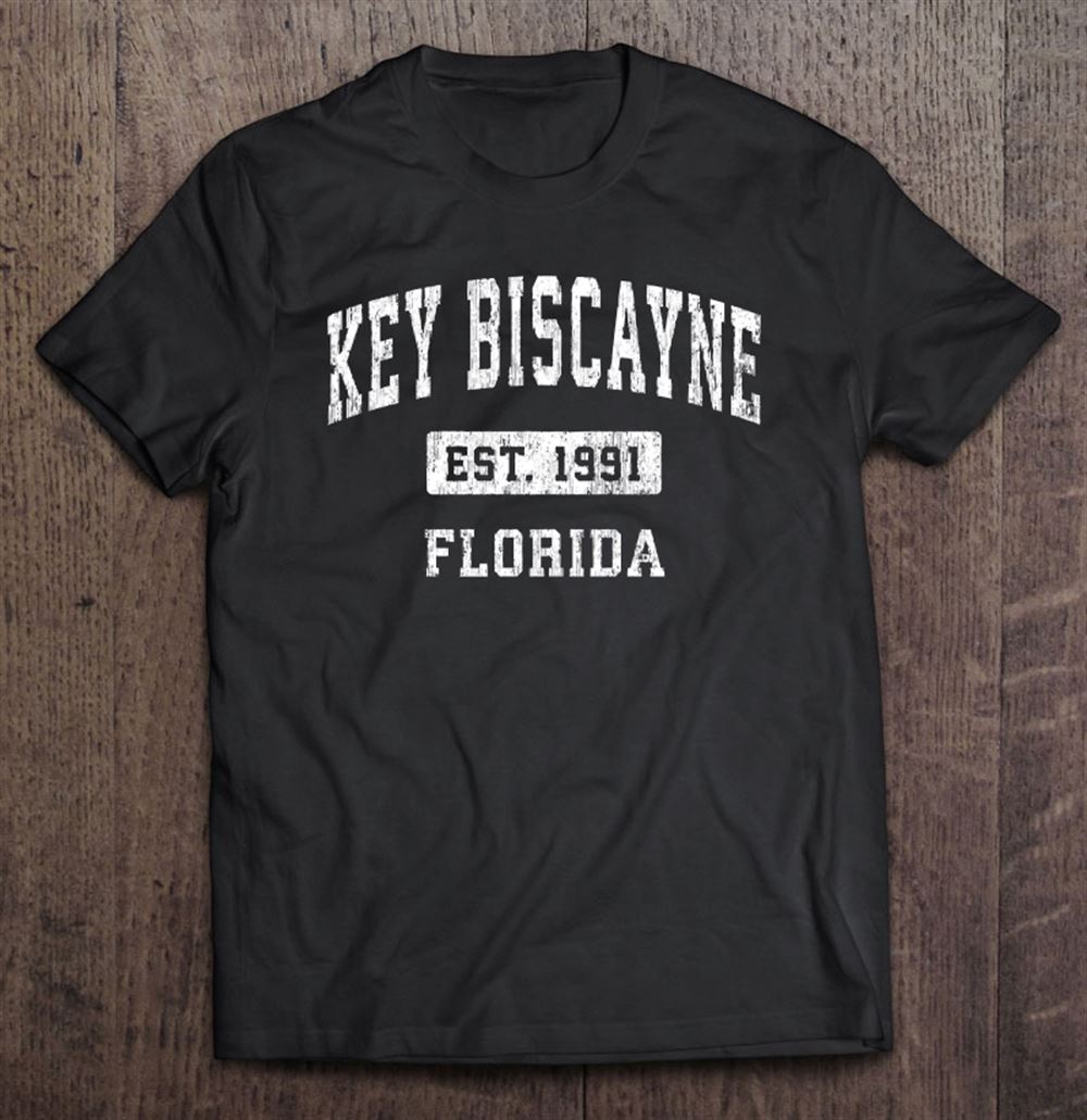 Best Key Biscayne Florida Fl Vintage Established Sports Design Pullover 