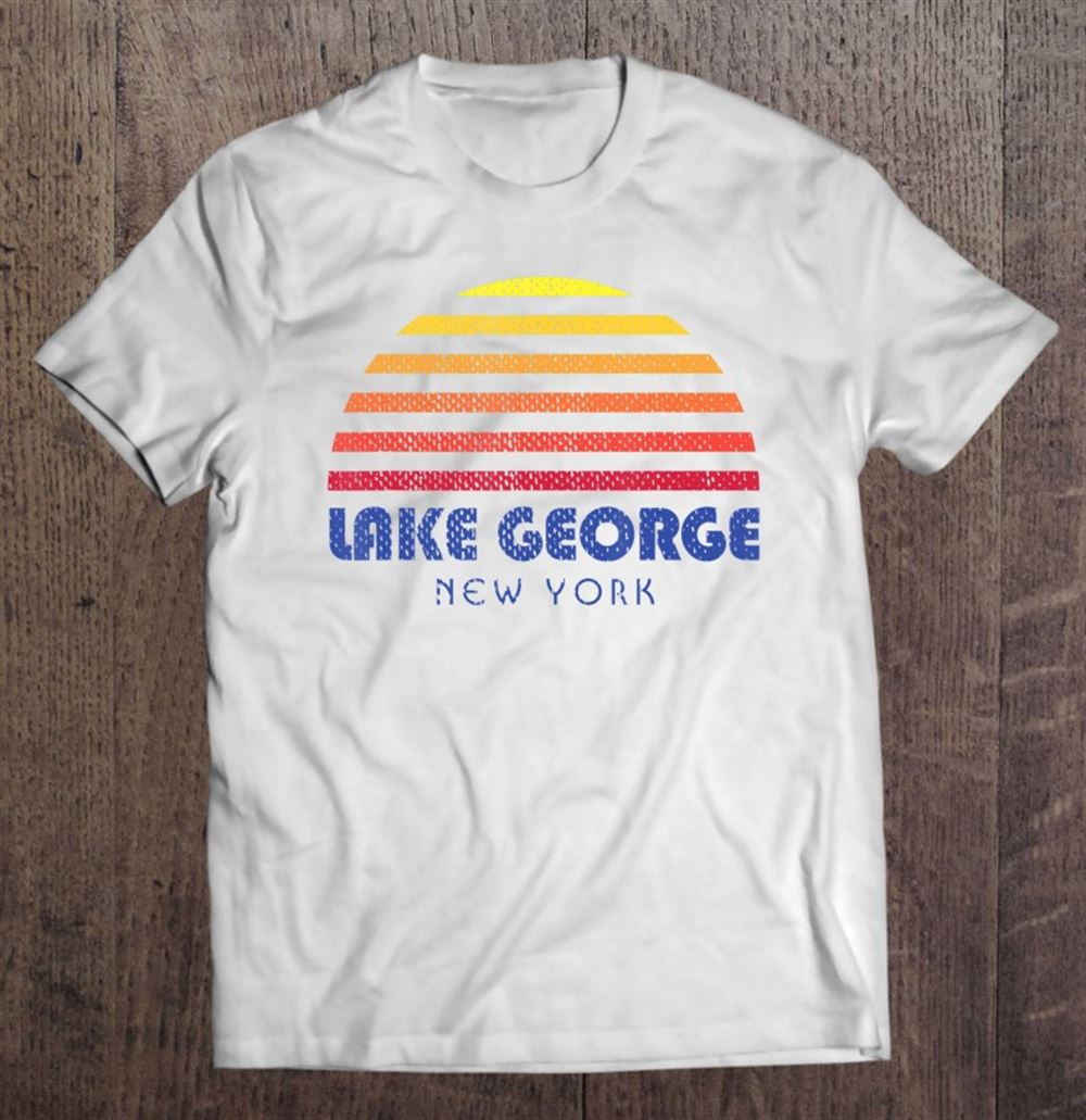 Best Lake George Ny Shirt Distressed Sunset Lake George 