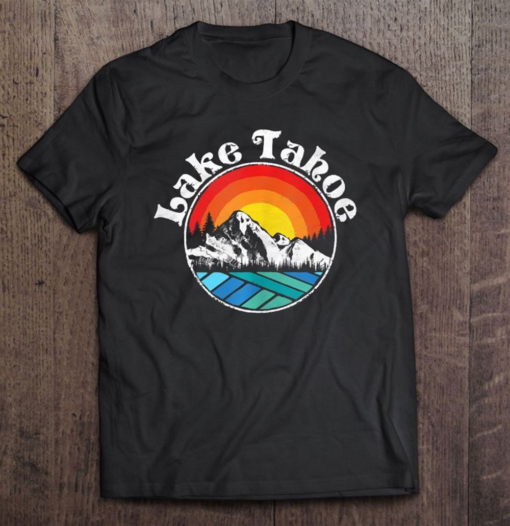 High Quality Lake Tahoe Mountains Throwback Vibe Nature Graphic Tank Top 