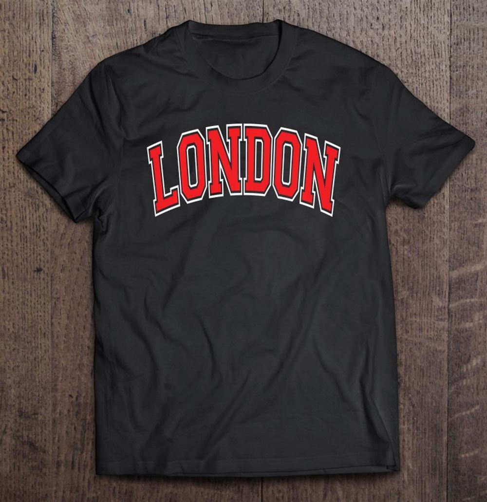Limited Editon London Varsity Style Red Text Pullover 