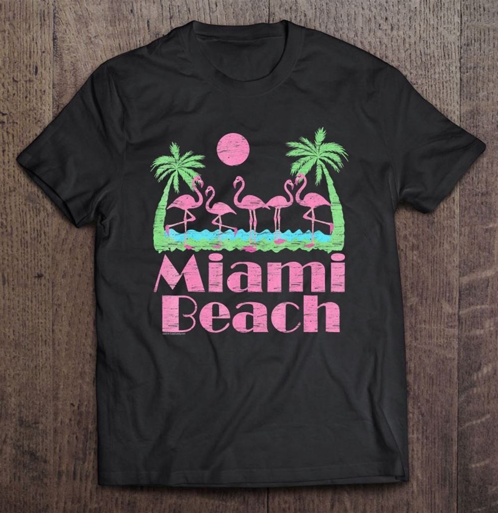 High Quality Miami Beach Pink Flamingo Souvenir Men Women Kids 