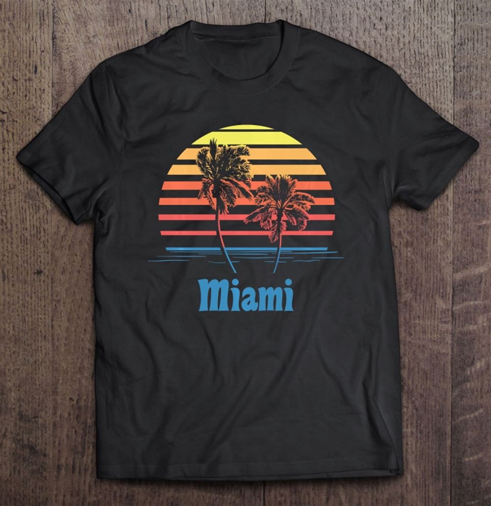Great Miami Florida Sunset Palm Trees Beach Vacation 