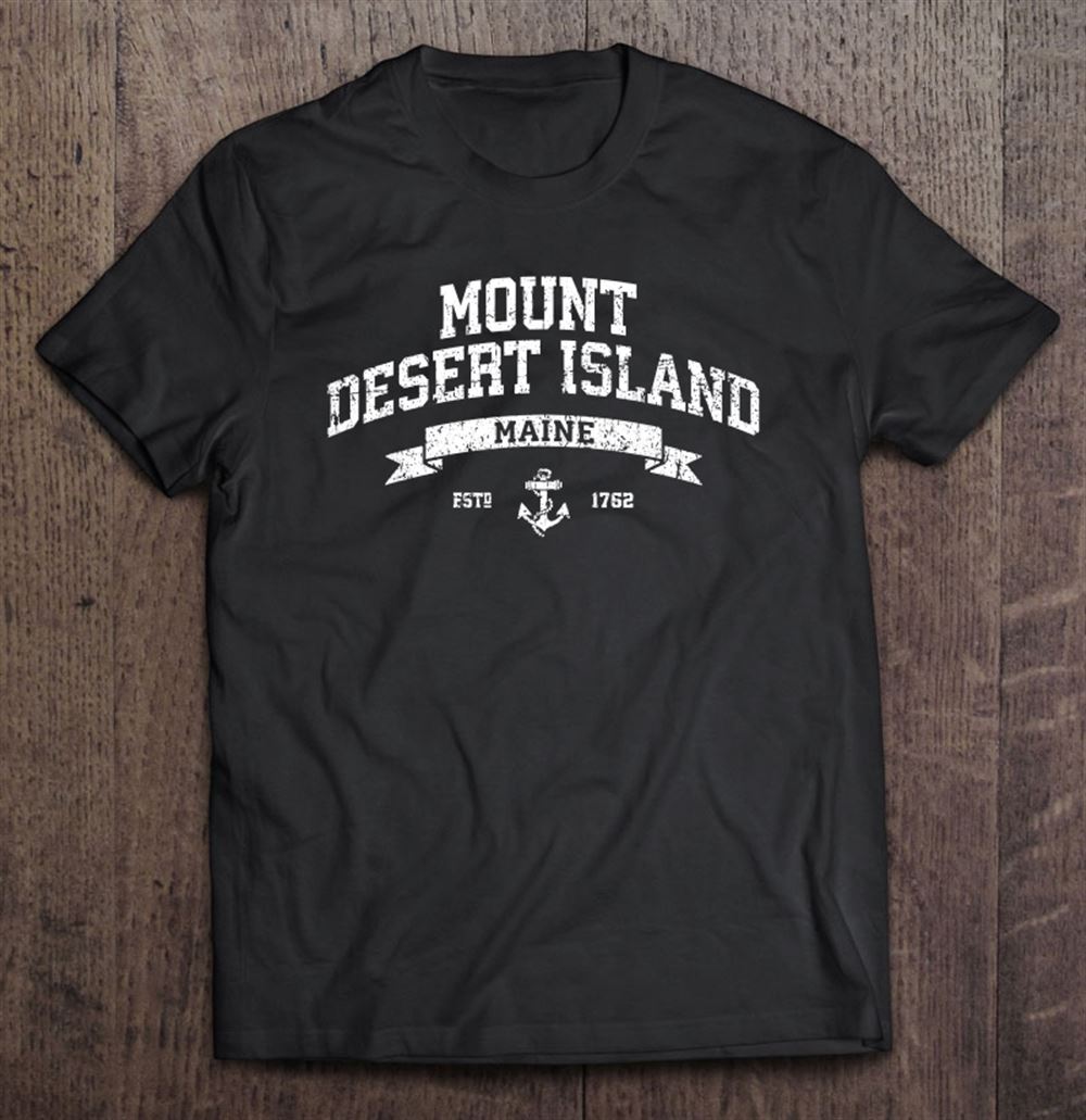 Amazing Mt Desert Island Bar Harbor Maine Distressed Vintage 