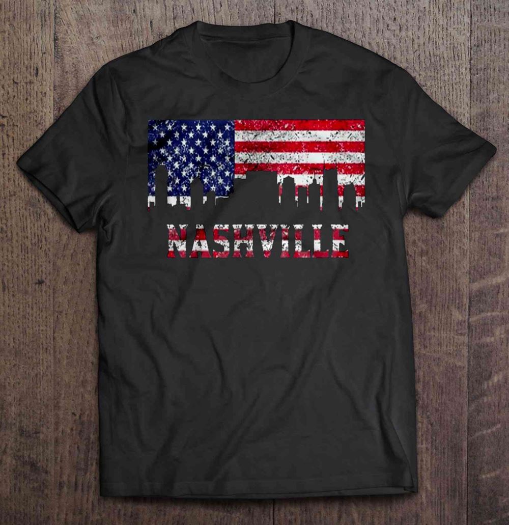 Best Nashville Skyline American Flag Version 