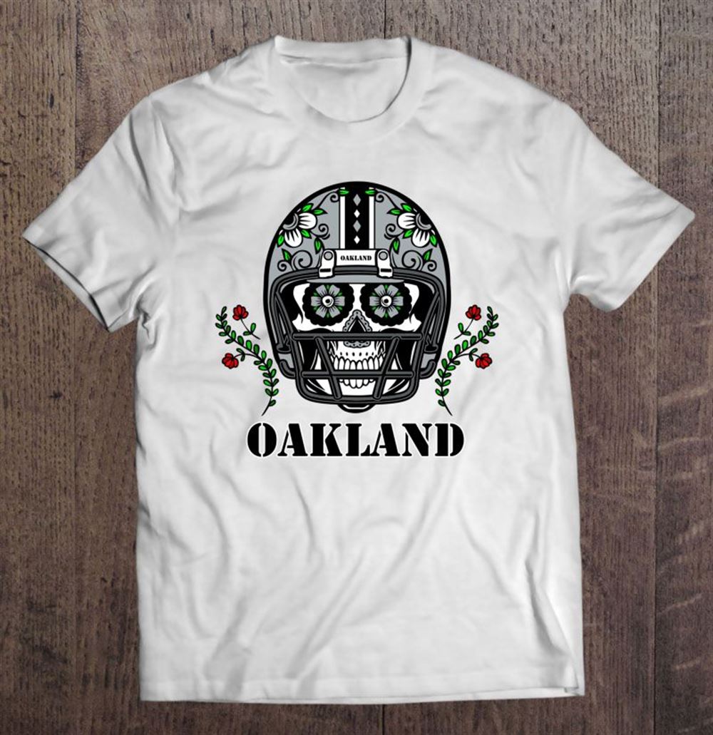 Attractive Oakland Football Helmet Sugar Skull Day Of The Dead 