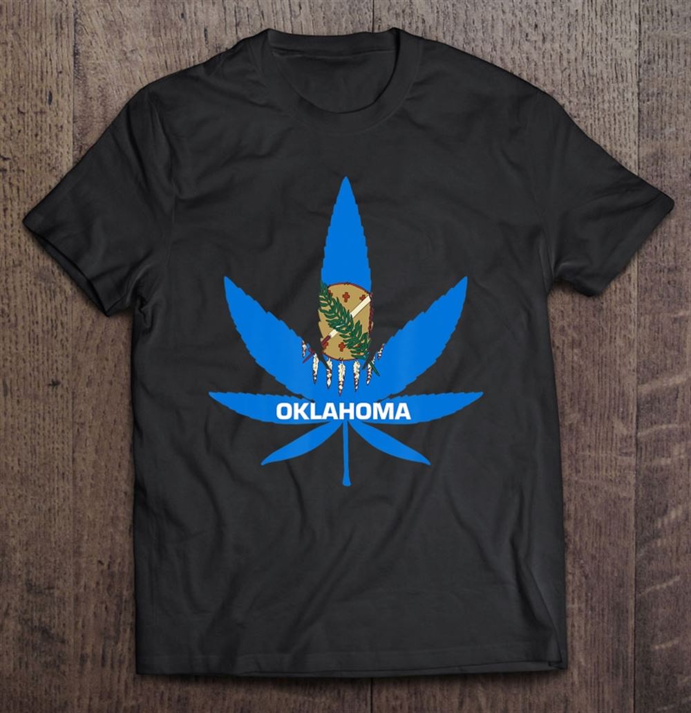 Special Oklahoma Flag Weed Shirt Oklahoma Cannabis Marijuana Shirt 