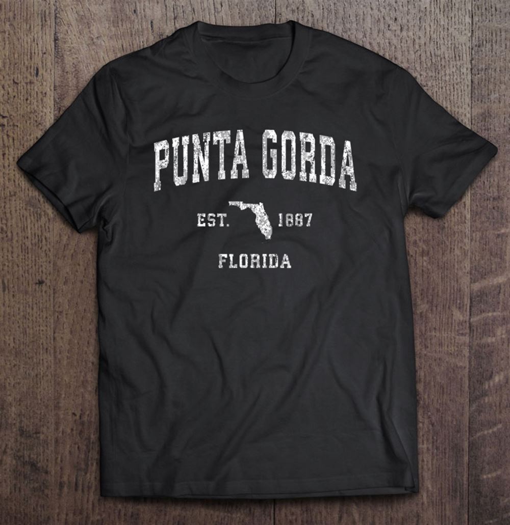 Happy Punta Gorda Florida Fl Vintage Athletic Sports Design 