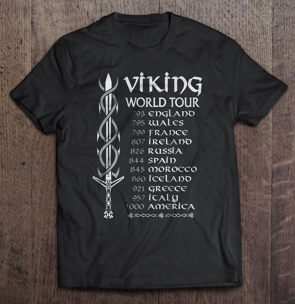 Awesome The Viking World Tour Black Front Version2 