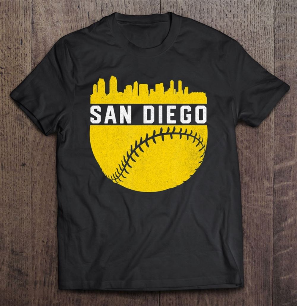 High Quality Vintage Downtown San Diego Cali Skyline Baseball 