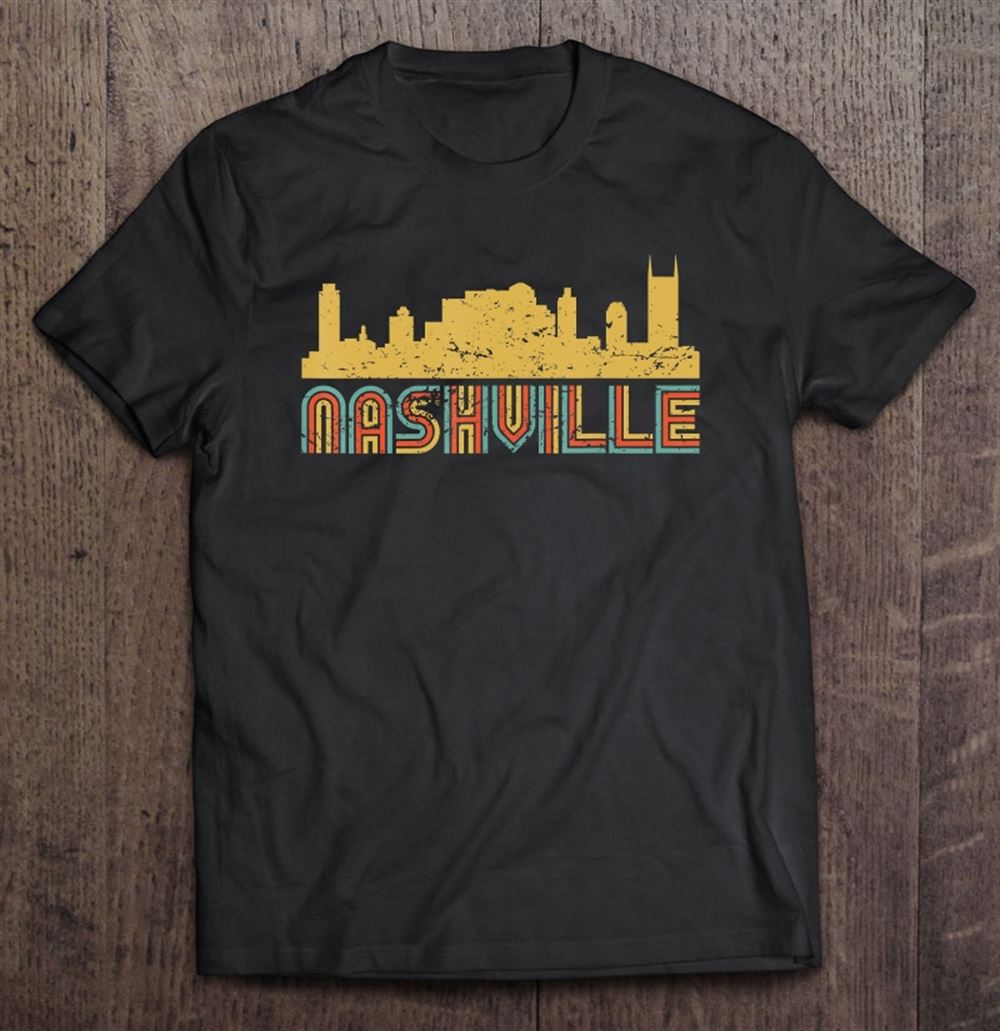 Interesting Vintage Retro Nashville Tennessee Skyline 