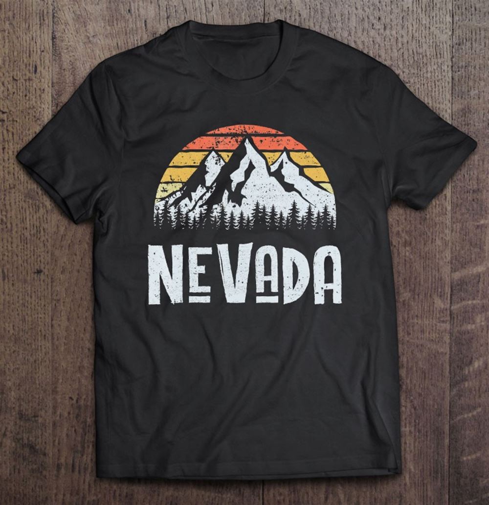 Gifts Vintage Retro Nv Nevada Mountain State Sunrise 