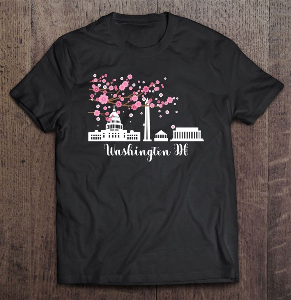 Happy Washington Dc Shirt Cherry Blossoms Memorial Monument 
