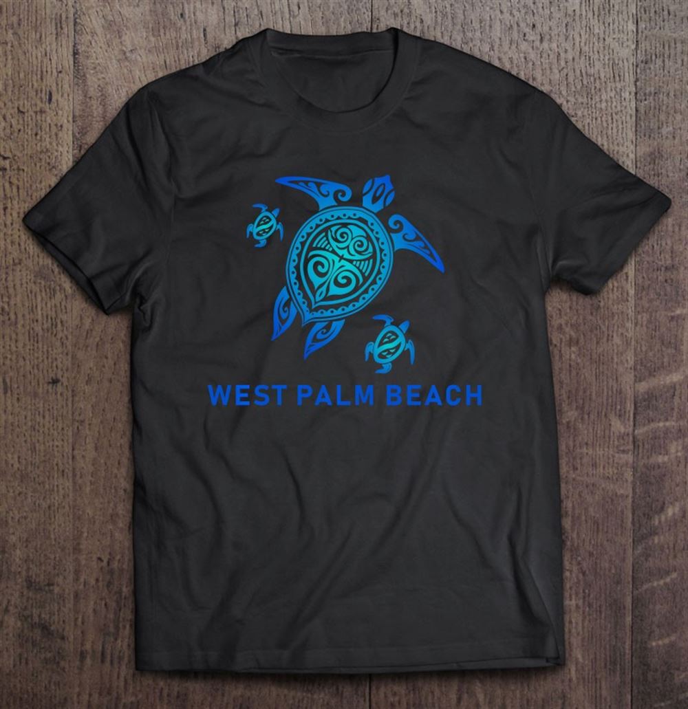 Attractive West Palm Beach Sea Blue Tribal Turtle 