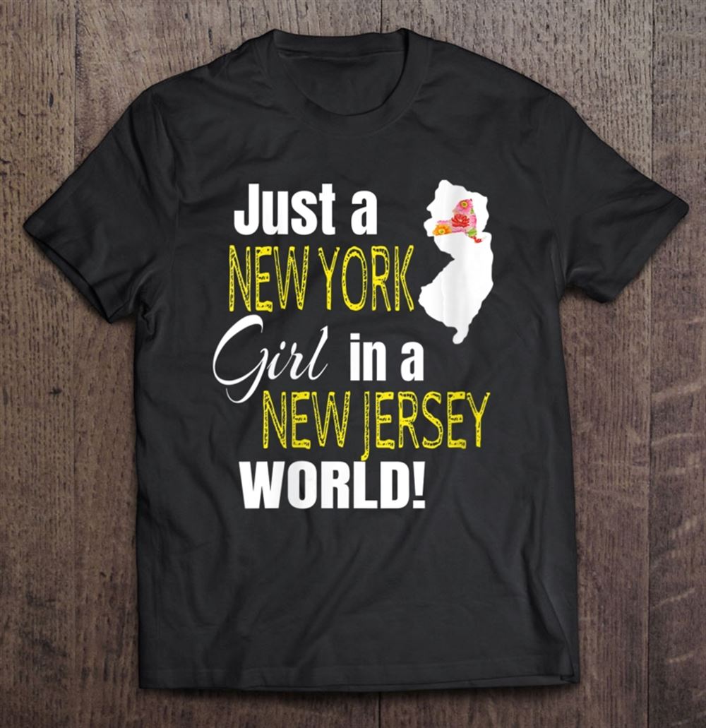 Promotions Womens Just A New York Girl In A New Jersey World Cute Gift V-neck 