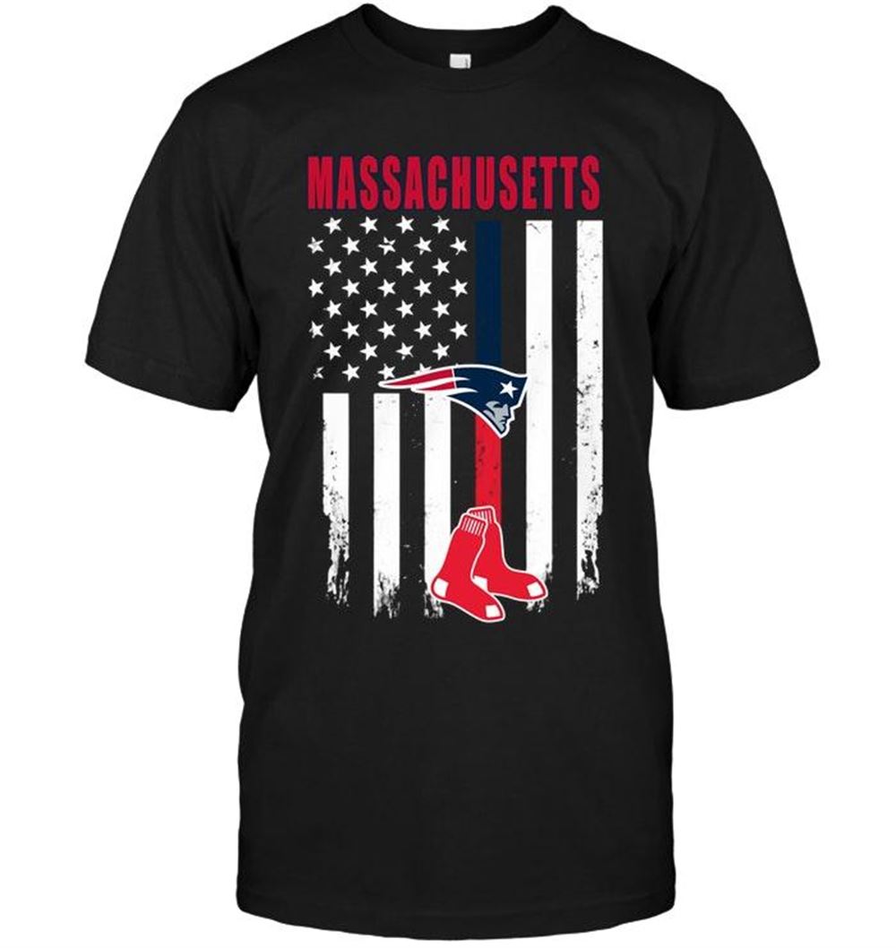 Best Mlb Boston Red Sox Massachusetts New England Patriots Boston Red Soxamerican Flag Shirt 