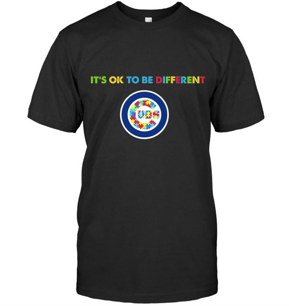 Amazing Mlb Chicago Cubs Autism Its Okie To Be Different T Shirt 