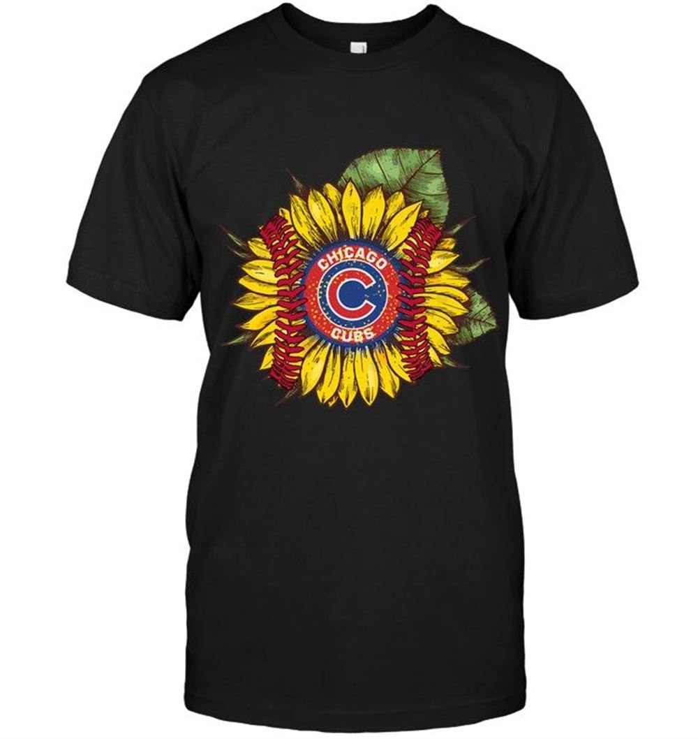 Great Mlb Chicago Cubs Sunflower Chicago Cubs Fan Shirt Black 