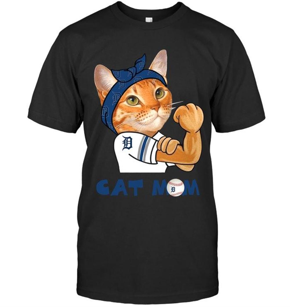 Happy Mlb Detroit Tigers Cat Mom Strong Mom For Fan T Shirt 