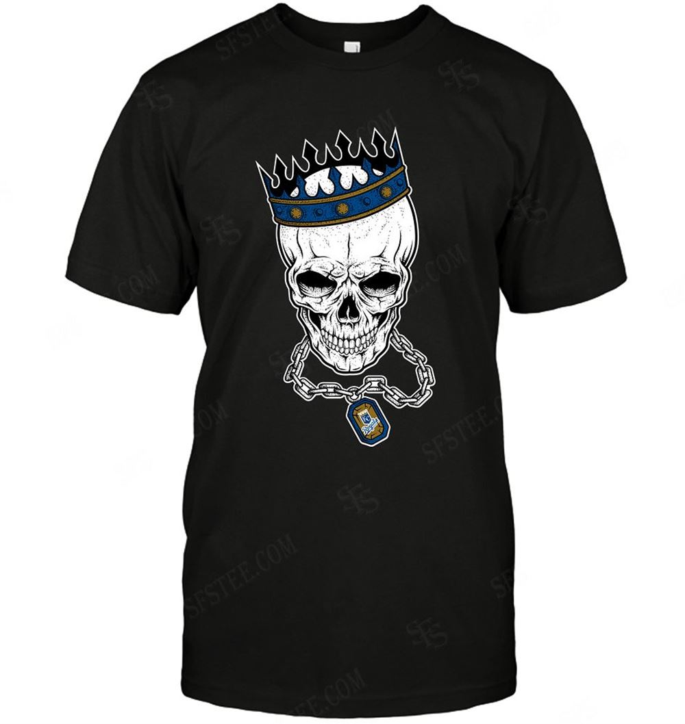 High Quality Mlb Kansas City Royals Skull Rock With Crown 