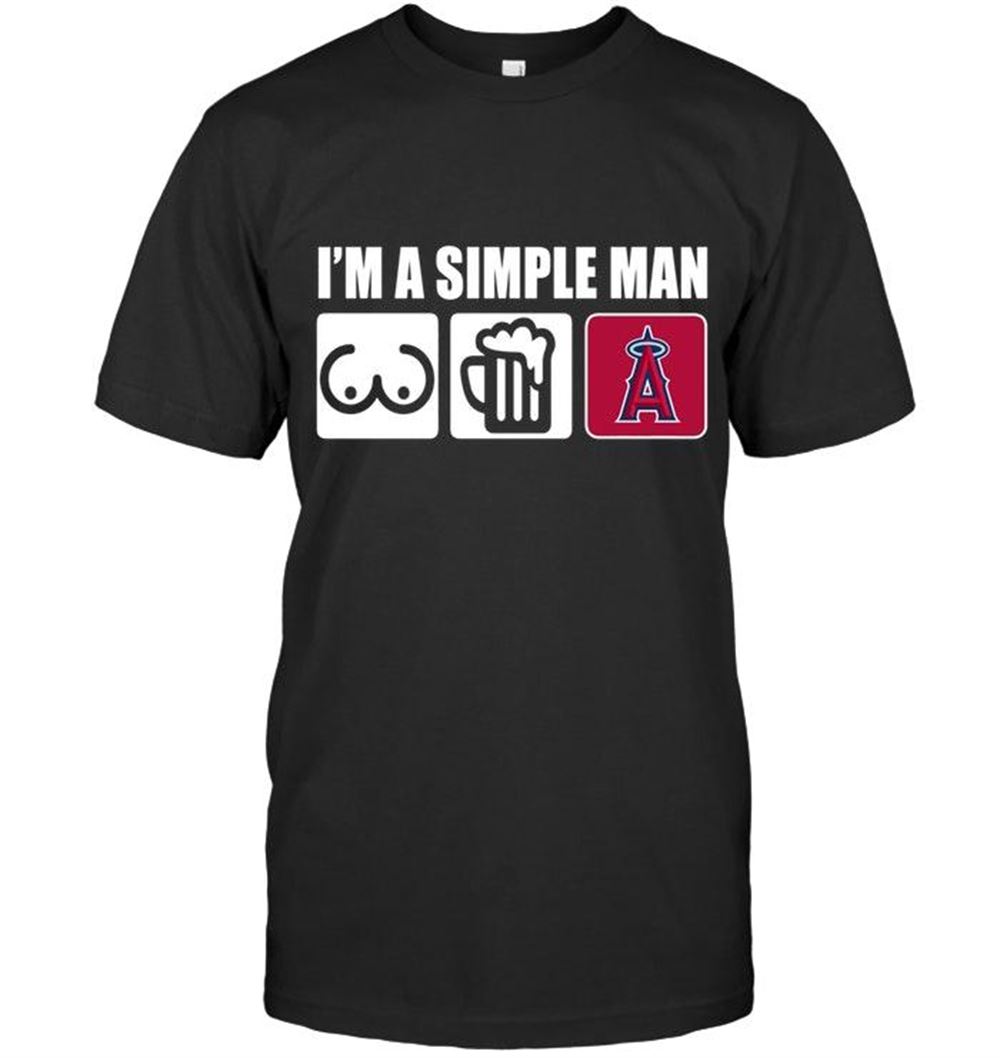 Happy Mlb Los Angeles Angels Im Simple Man Loves Bobs Beer Los Angeles Angels Fan Shirt 